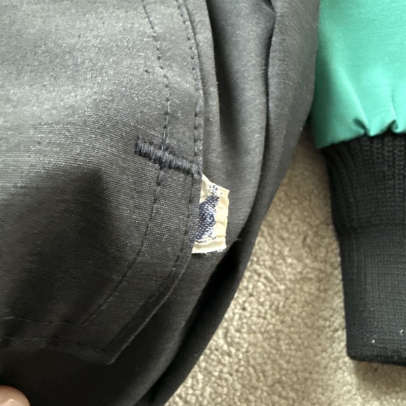 Vintage Mother Karen's Jacket Men M Powdershirt Green Black Front Pocket 1/2 Zip - Picture 10 of 10